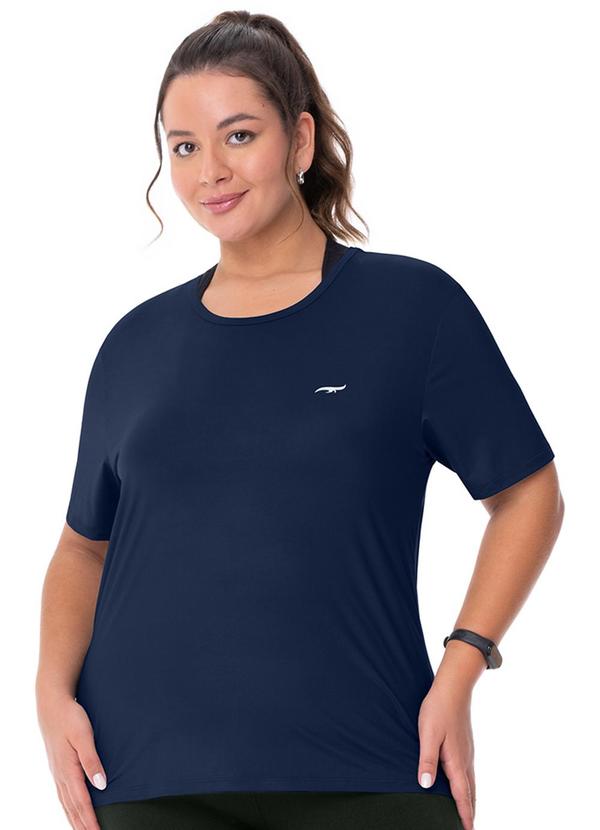 Camiseta Plus Size Secagem Rápida Azul Navy