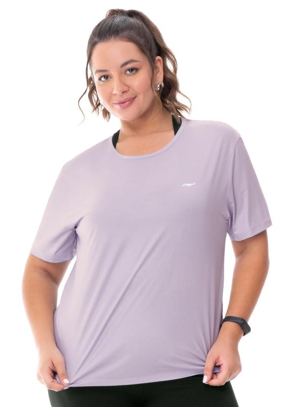 Camiseta Plus Size Secagem Rápida Lilás Matte