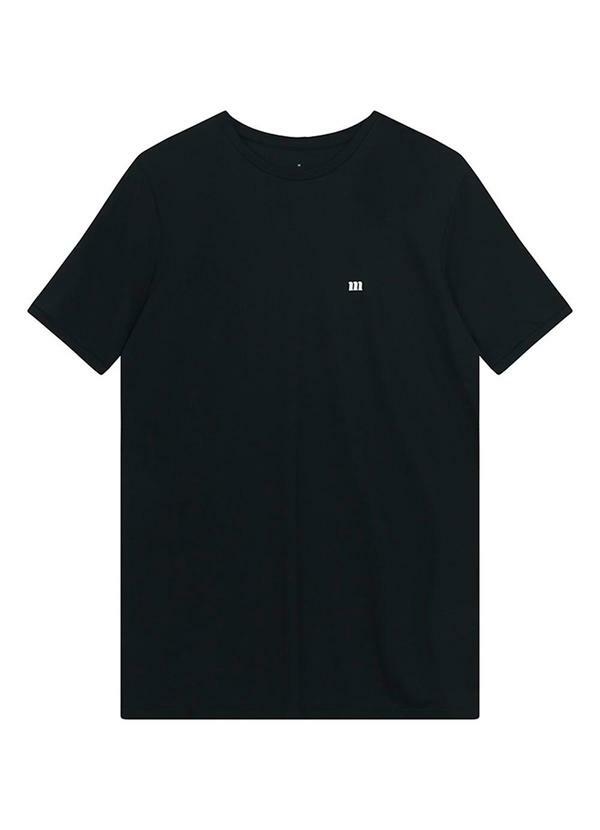 Camiseta Slim Creponada Active Preto