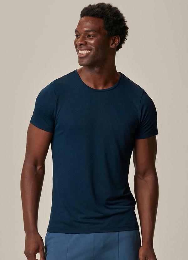 Camiseta Slim Dry Fit Active Azul Marinho