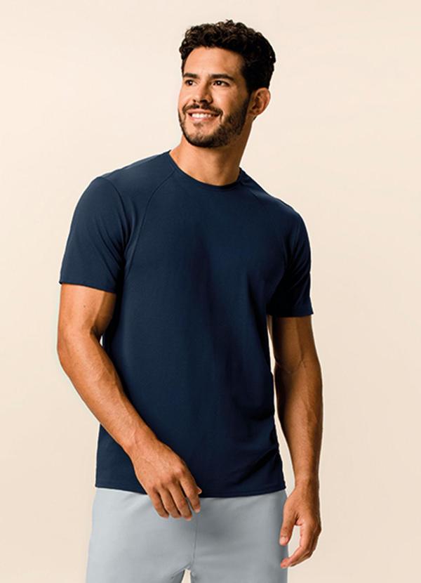 Camiseta Slim Uv Active Azul Marinho