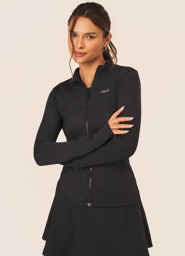 Jaqueta Fitness Fit-Tech Performance Preto