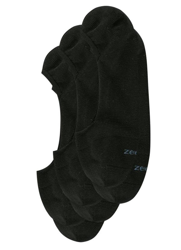 Vista 2 Kit com 3 pares Meias Sapatilhas Preto Zee Rucci Zee Rucci
