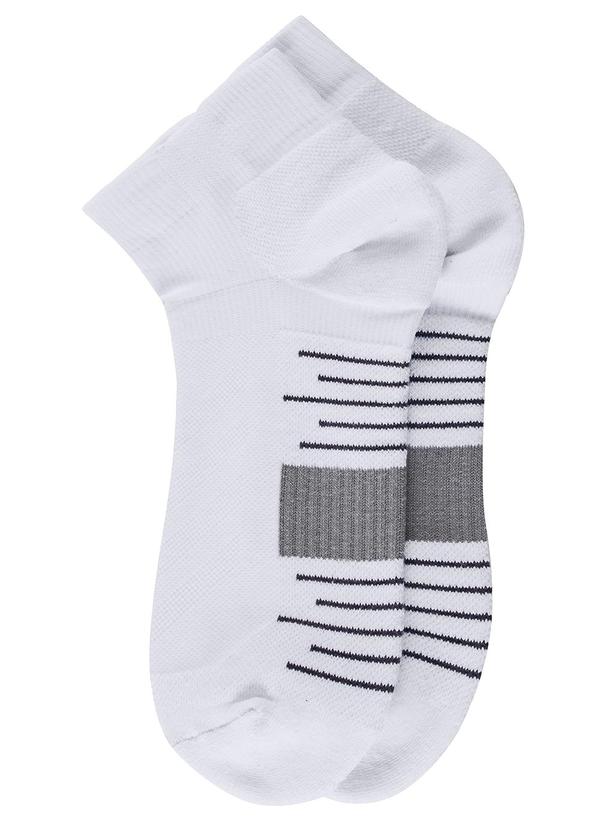 Vista 2 Meia Esportiva Cano Curto Branco Zee Rucci Zee Rucci