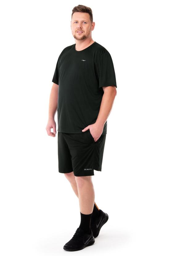 Camiseta Fitness Masculina Lisa Preto