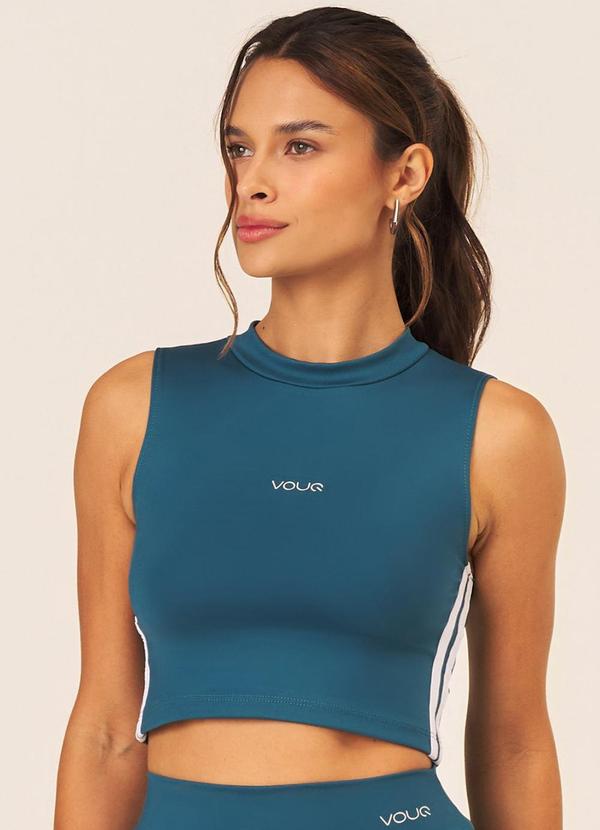 Cropped Fitness Fit-Tech Sport Regata Azul