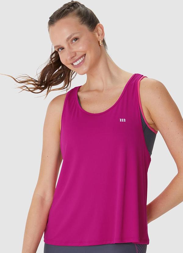 Regata Alongada Malha Dry Rosa Escuro