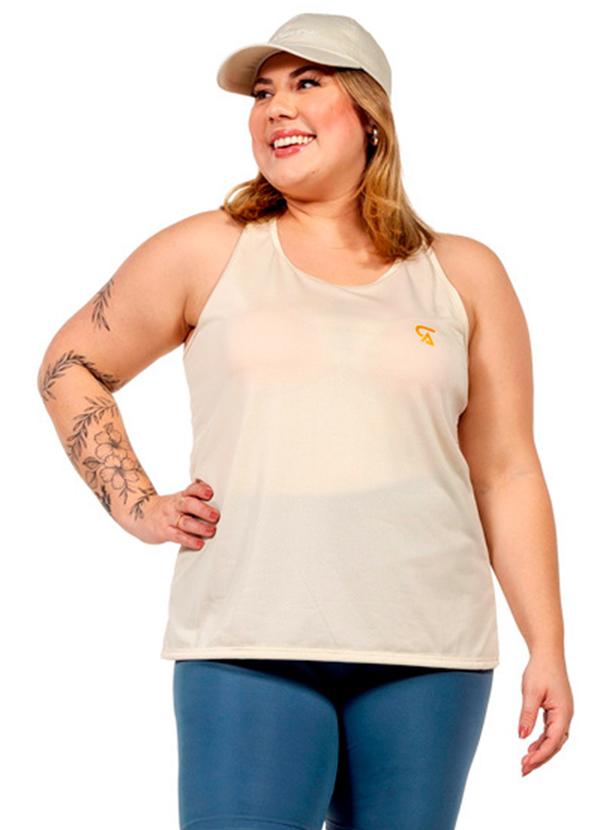 Regata com Estampa Feminina Bege