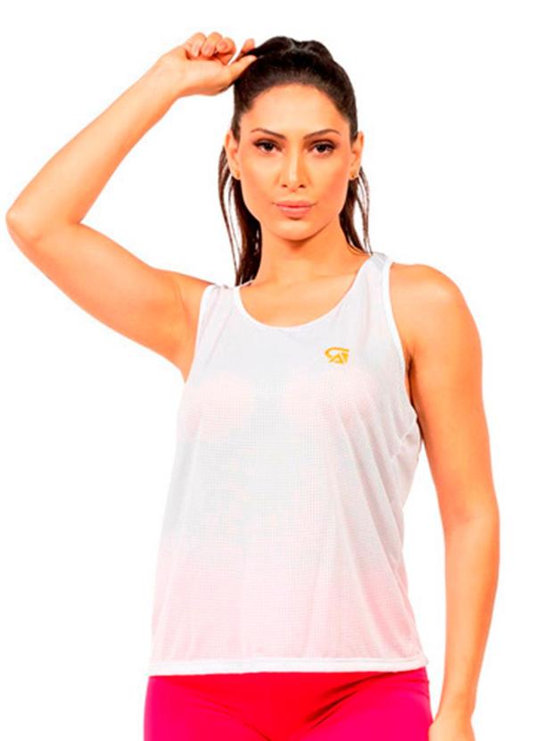 Regata com Estampa Feminina Branco