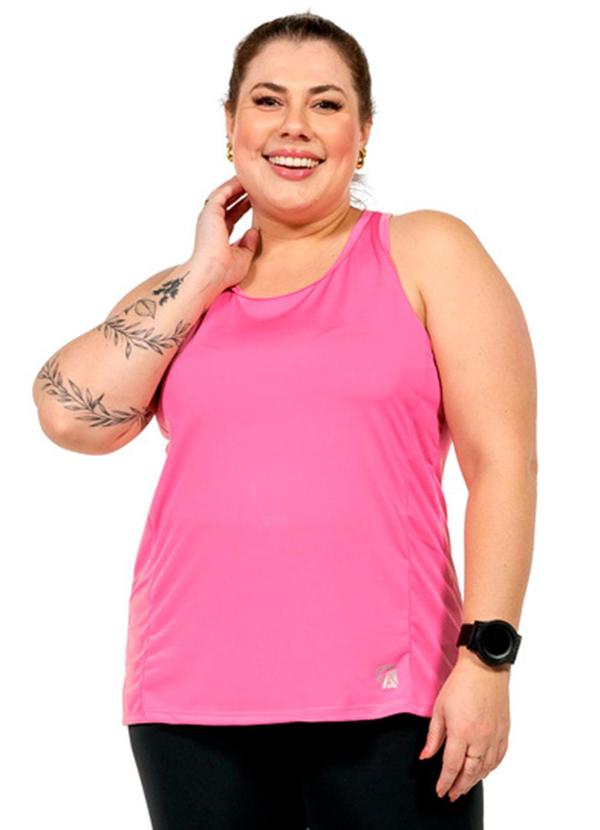 Regata com Estampa Feminina Rosa