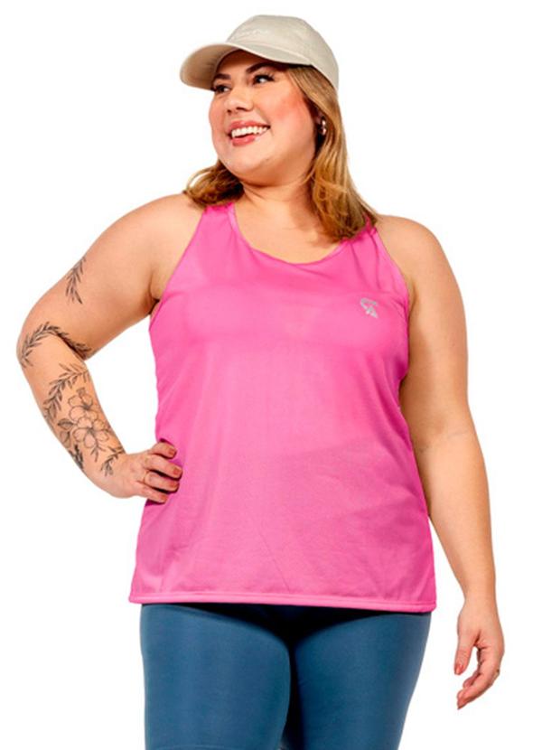 Regata com Estampa Feminina Rosa
