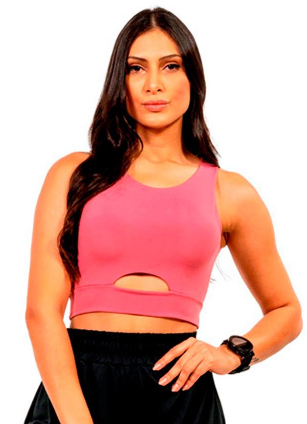 Regata Cropped Power Feminino Rosa