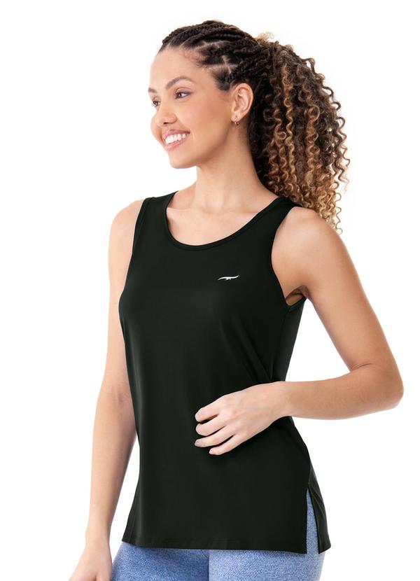 Regata Fitness Alongada Preto