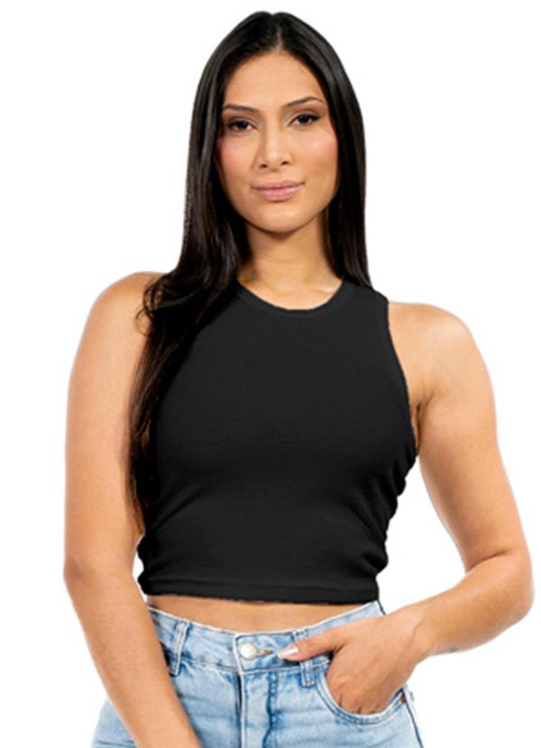 Regata Fitness Feminina Preto