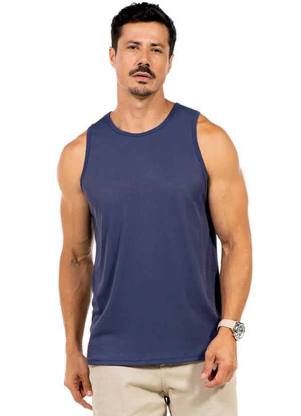 Regata Fitness Masculina Azul
