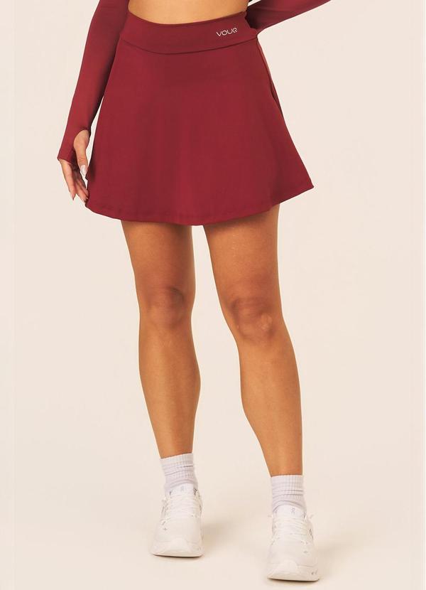 Short Saia Fitness Jade com Bolso Marsala