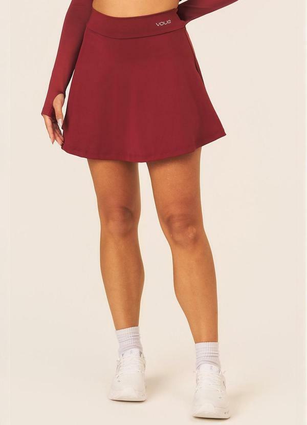 Short Saia Fitness Jade com Bolso Marsala