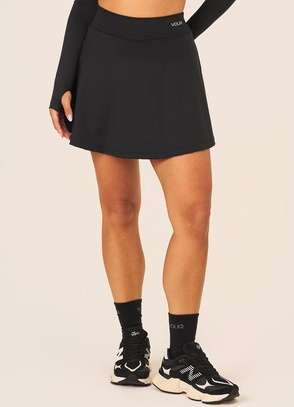 Short Saia Fitness Jade com Bolso Preto