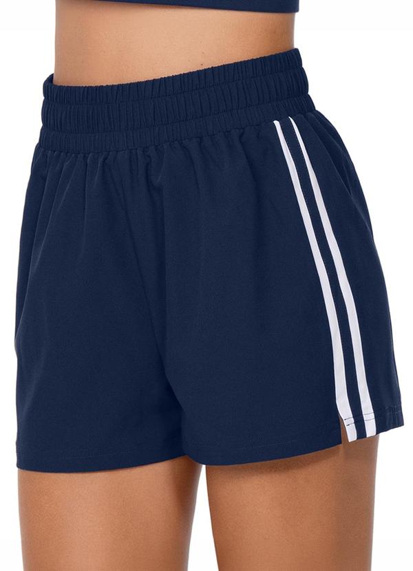 Short com Abertura Lateral Pulse Line Azul