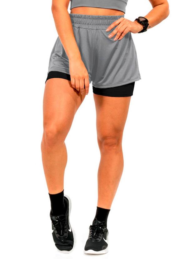 Short com Short Embutido Feminina Preto