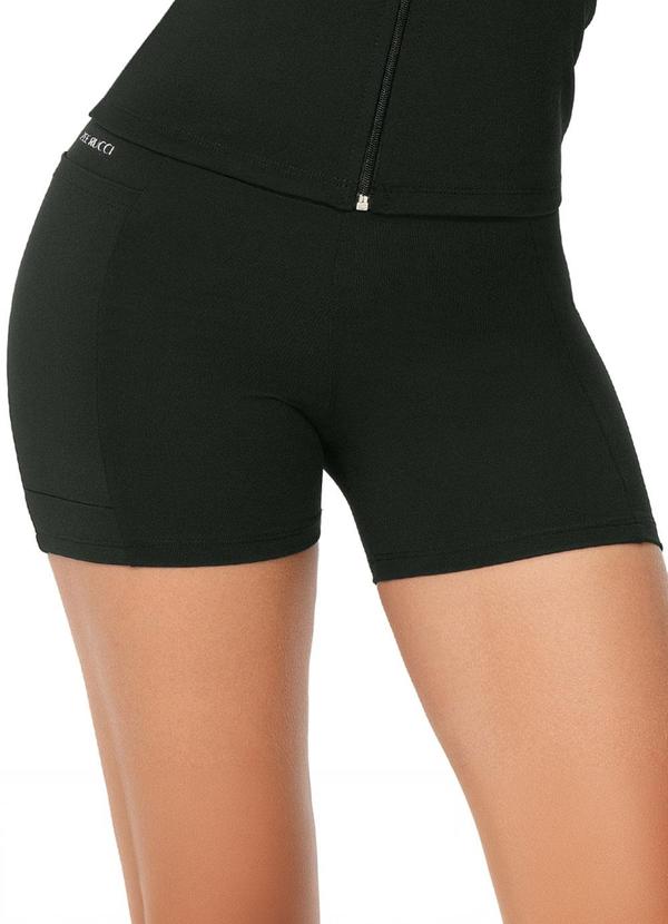 Short Compressão com Bolso Proteção Uv Preto
