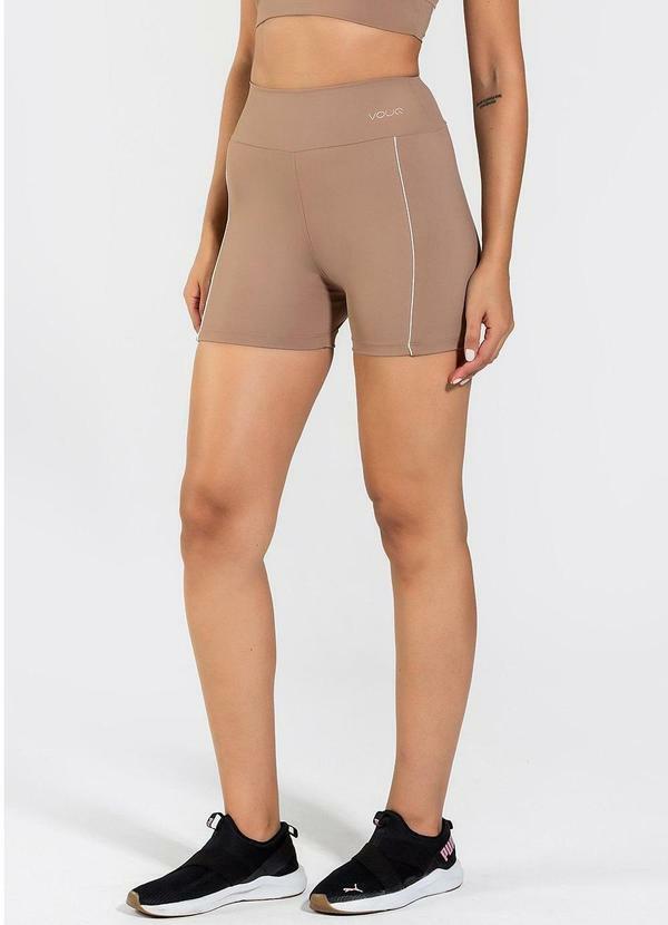 Short Feminino Fit-Tech Fitness Line Amêndoa