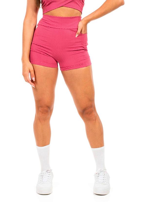 Vista 2 Short Feminino Fitness Rosa Cobertura Cobertura