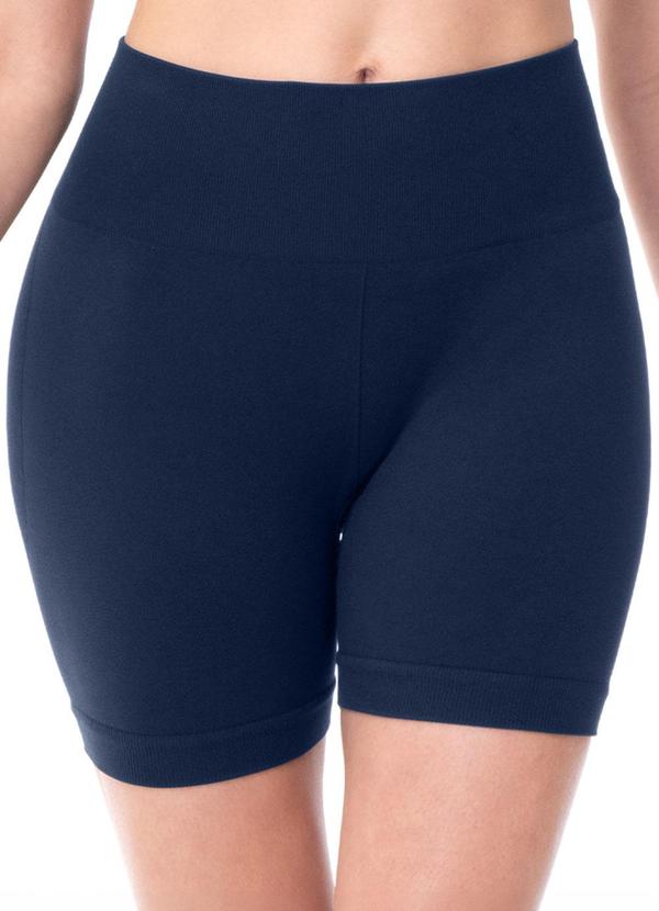 Short Fitness Empina Bumbum sem Costura Azul