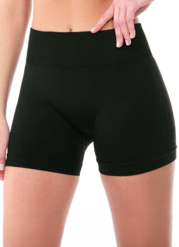 Short Fitness Jacquard Cós Largo Preto