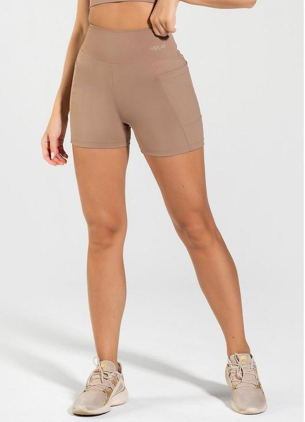 Short Fitness Run com Bolso Funcional Amêndoa