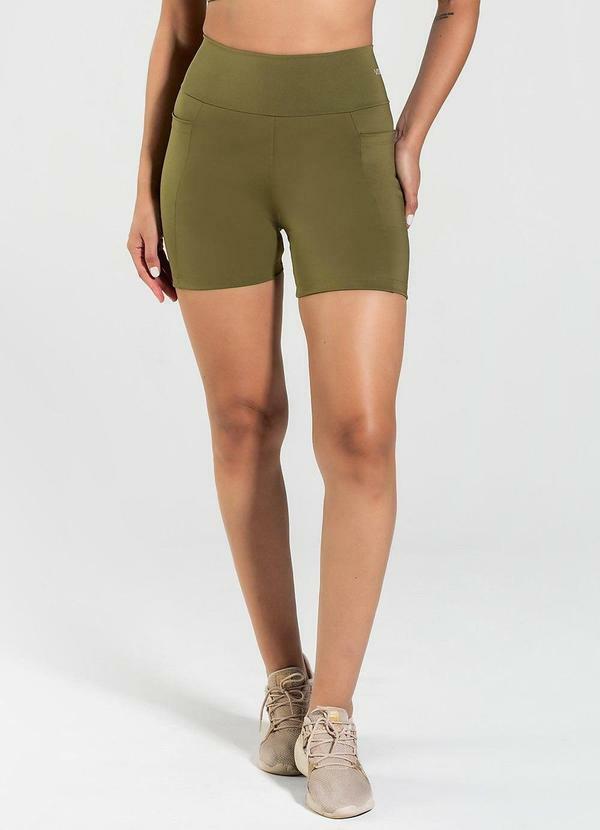 Short Fitness Run com Bolso Funcional Musgo