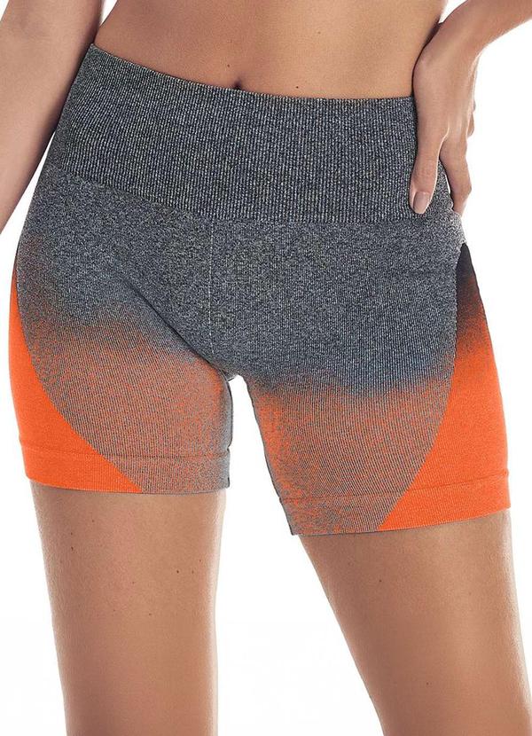 Short Mescla Jacquard Degradê S/ Costura Laranja