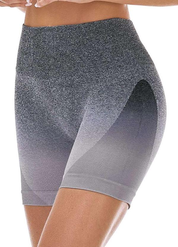 Short Mescla Jacquard Degradê sem Costura Cinza