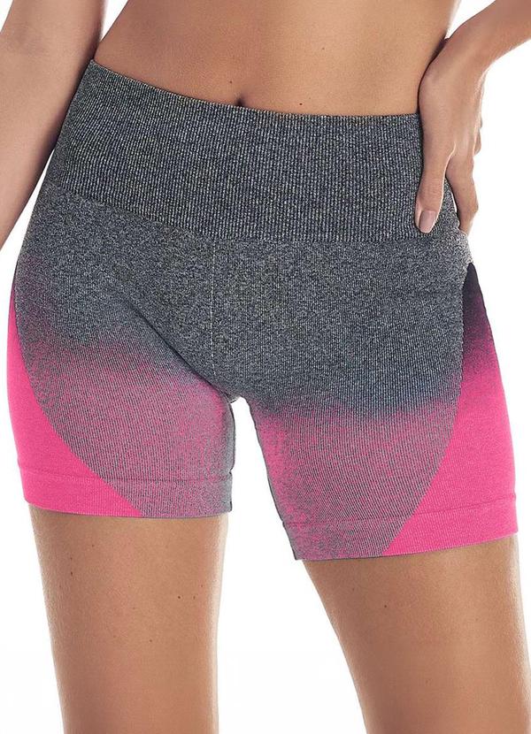 Short Mescla Jacquard Degradê sem Costura Rosa