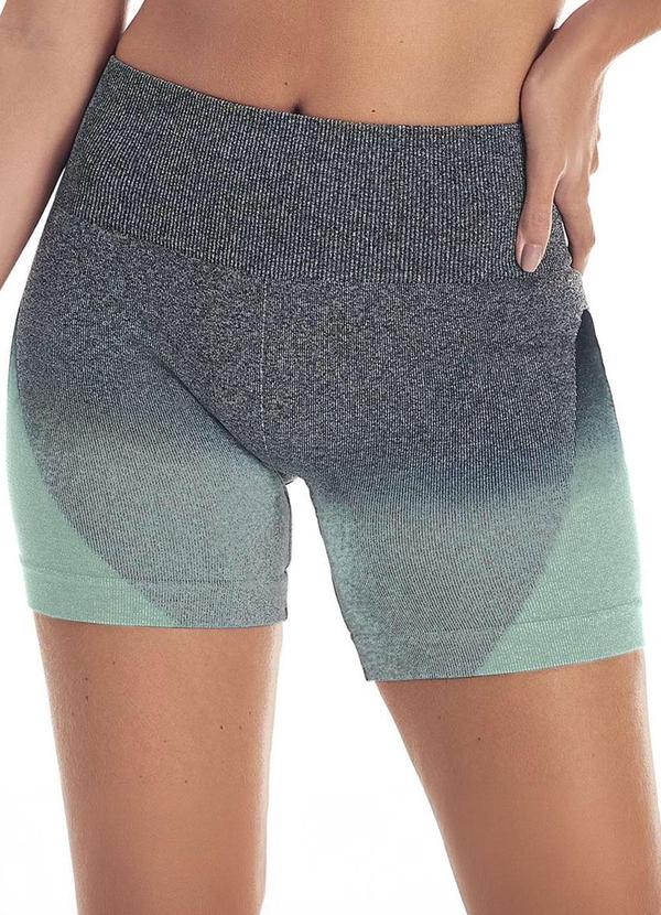 Short Mescla Jacquard Degradê sem Costura Verde