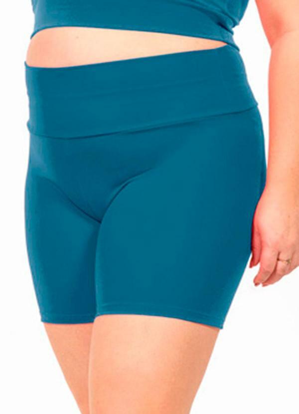 Short Power Feminina Azul