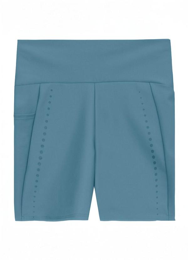 Shorts Dry Fit com Bolso Active Azul Pastel