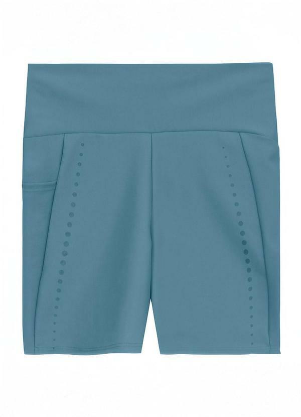 Shorts Dry Fit com Bolso Active Azul Pastel