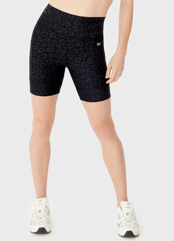 Shorts Justo Malha Uv Preto