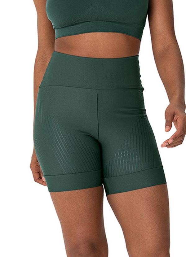 Shorts Justo Uv com Estampa Active Verde