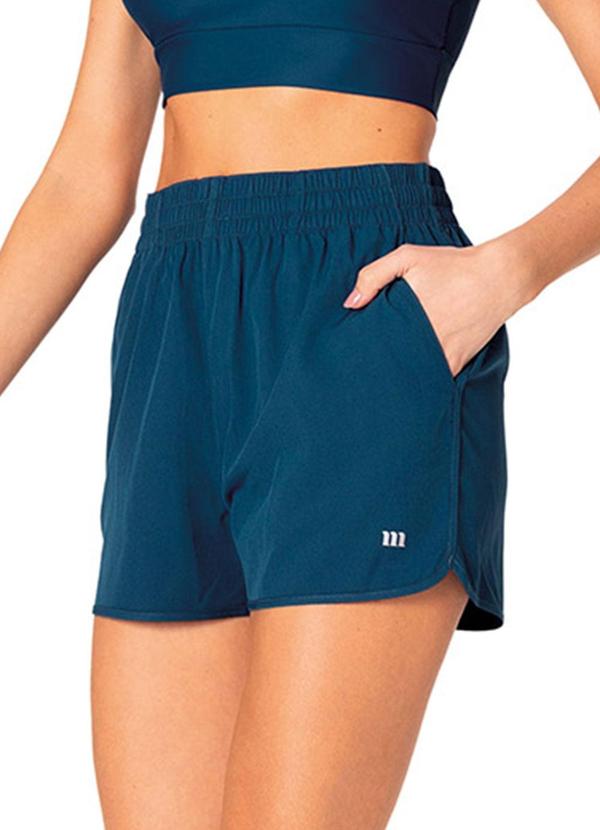 Shorts Runner Bolso Active Azul Petróleo