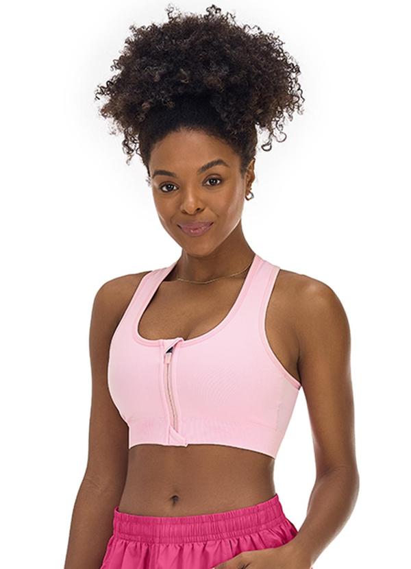 Vista 2 Top com Zíper e Bojo Removível sem Costura Rosa Zee Rucci Zee Rucci