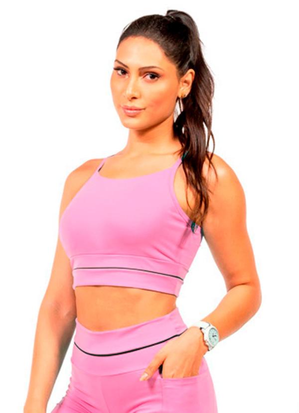 Top em Suplex Feminino Rosa