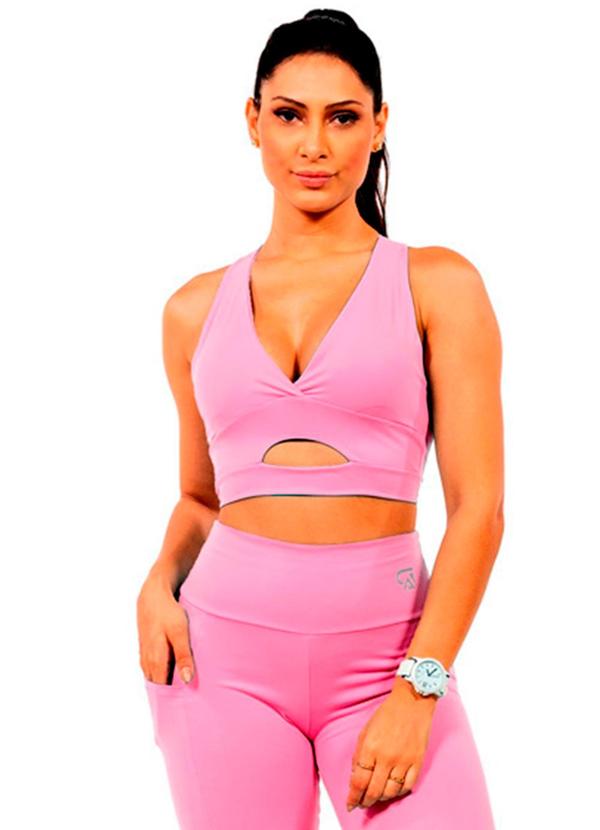 Top em Suplex Feminino Rosa