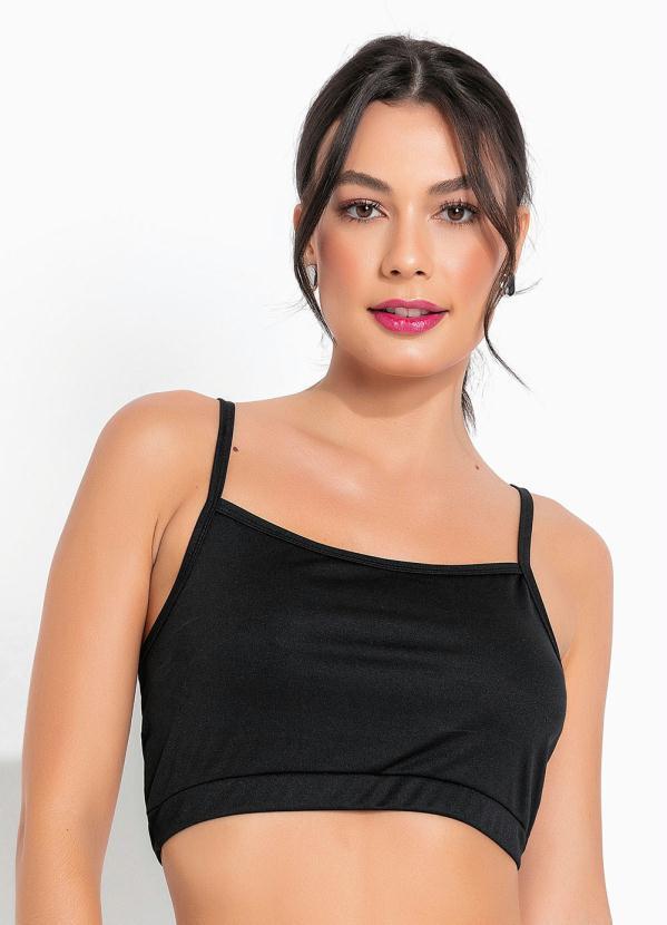 Top Esportivo Preto de Alças