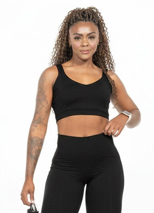 Top Feminino com Alça Dupla Preto