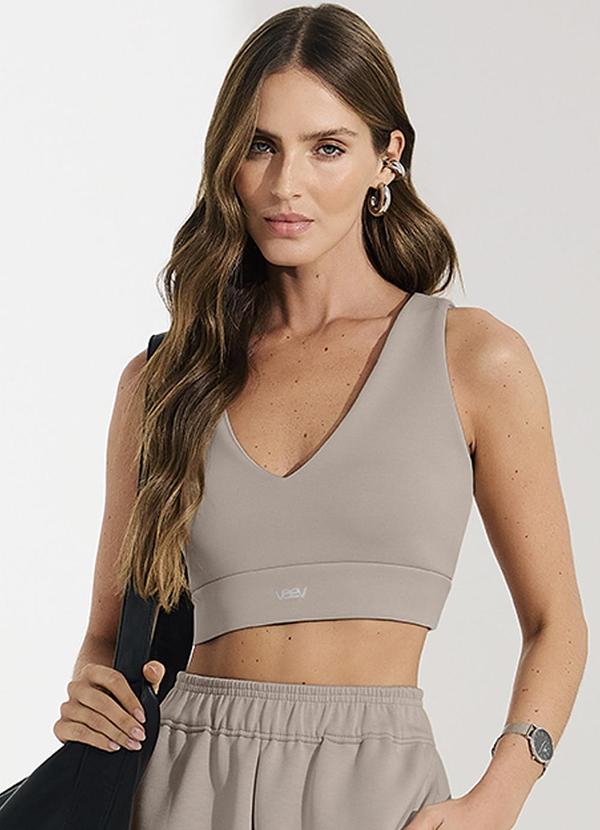 Top Feminino em Poliamida Intense Marrom