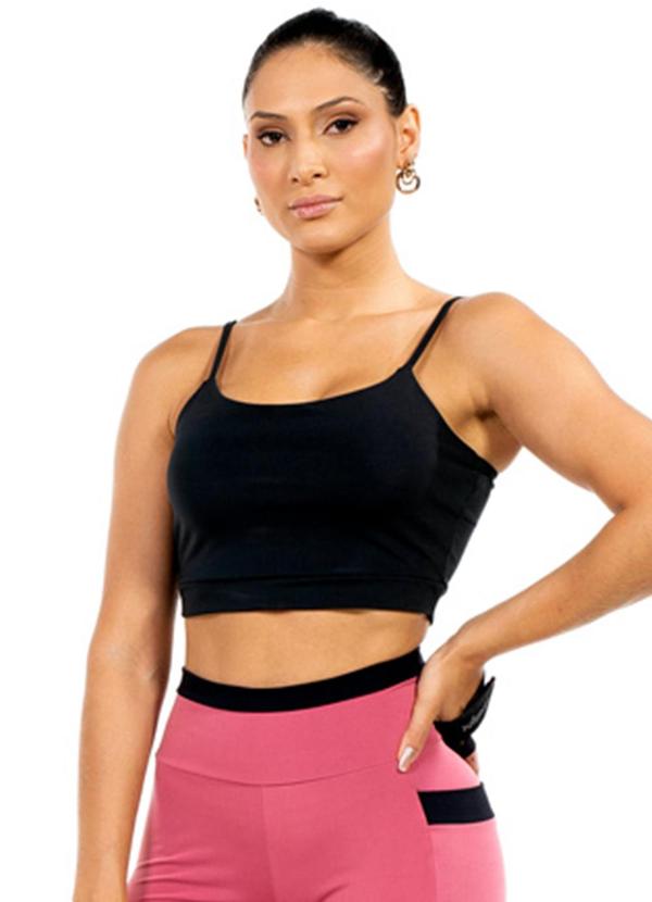 Top Feminino Fitness Preto