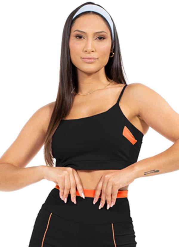 Top Feminino Fitness Preto