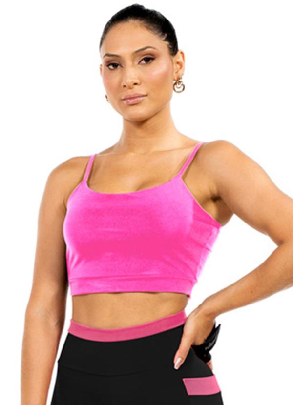 Top Feminino Fitness Rosa